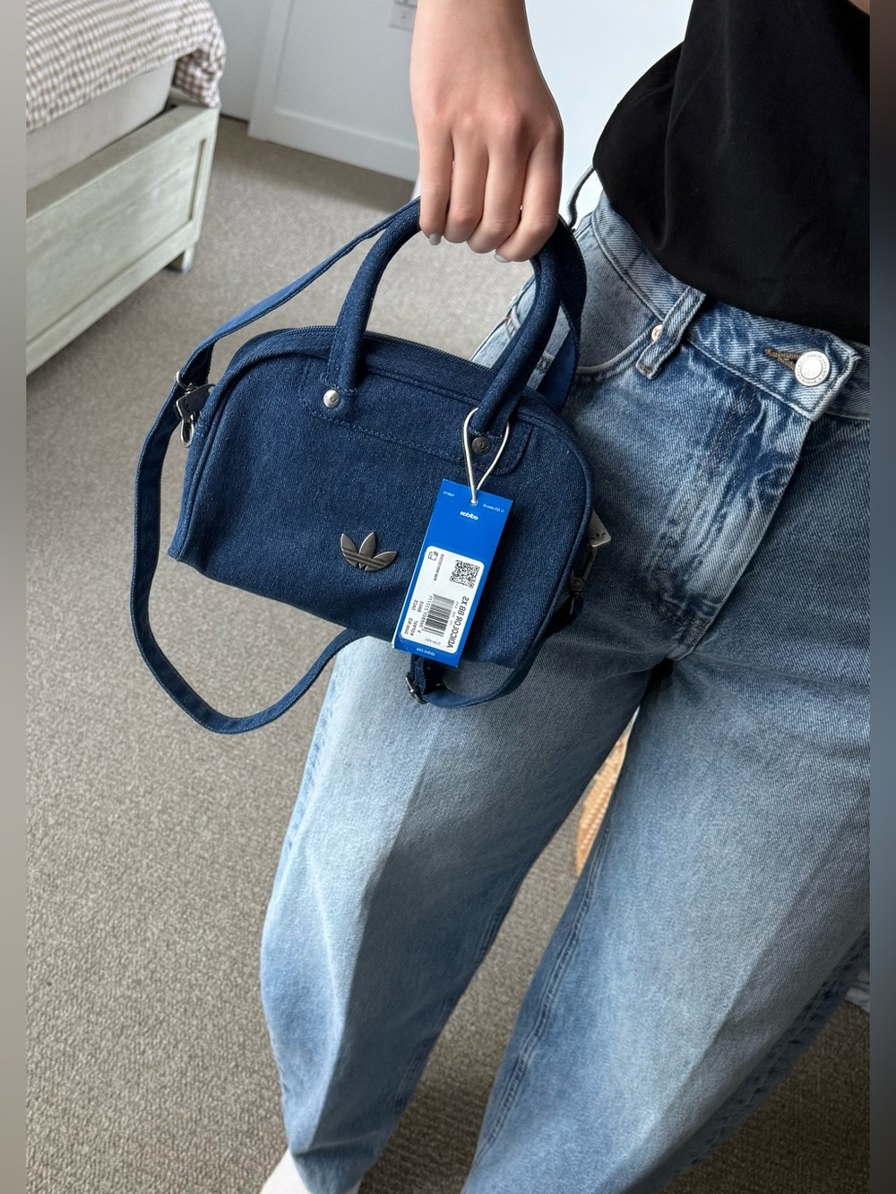 NEW Adidas ADICOLOR MINI BOWLING BAG DENIM
